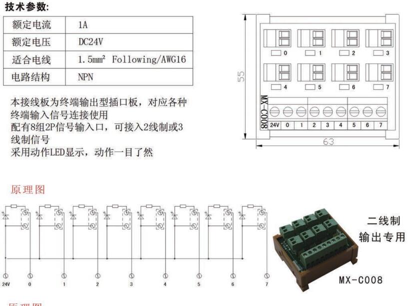 二線制輸出專用（MX-C008）