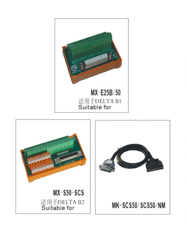 與DELTA 伺服連接線系列輸入、輸出端子臺(tái)模組